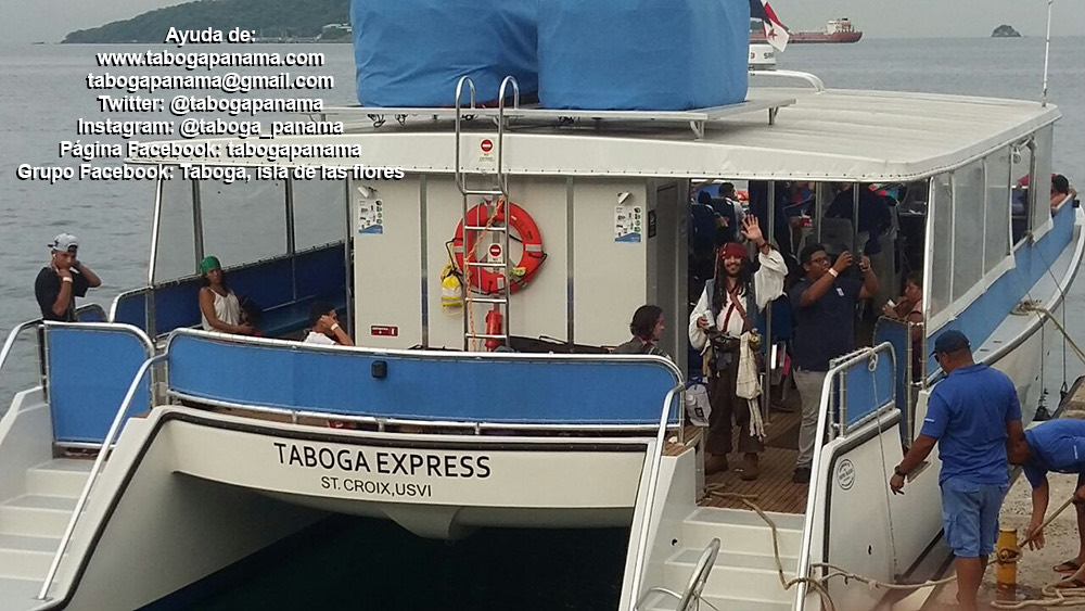 El barco Taboga Express con Jack Sparrow a bordo