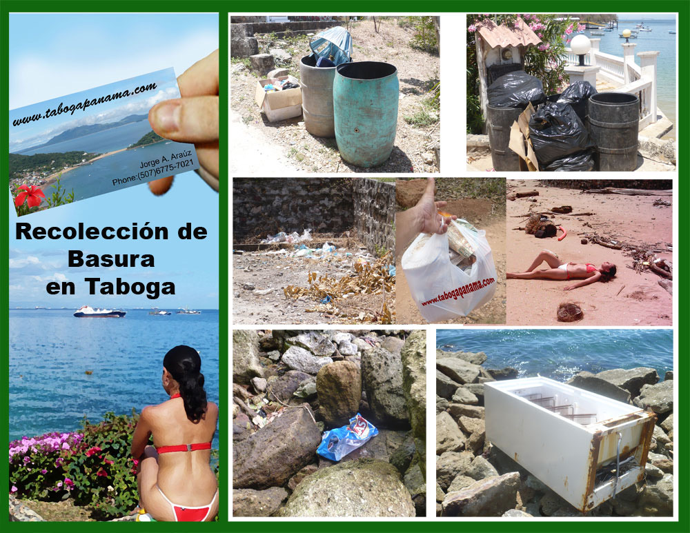 Basura recogida en la isla de Taboga